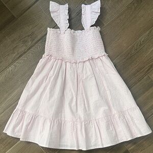 Janie and Jack Light Pink Smocked Ruffle Strap Dress